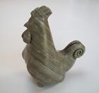 Vintage Heavy Stone Carved Cockerel Sculpture. 26cm / 10.2" Tall