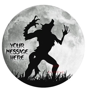 Werewolf Horror icing edible image cake topper Halloween custom party decoration - Picture 1 of 3