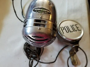 Vintage Federal Enterprises Model VG Siren 6V, early 50's, & Chrome Police Light - Picture 1 of 10