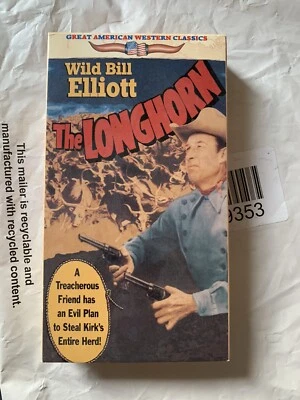 *THE LONGHORN WILD BILL ELLIOTT VHS GREAT AMERICAN WESTERN CLASSICS - Image 1 of 3