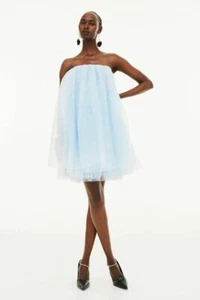 H&M CHERISH WASTE RARE PALE BLUE TULLE PUFF PARTY DRESS UK 6 EU 34 US 2 XS BNWT - Picture 1 of 12