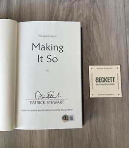 Patrick Stewart Signed Making It So Memoir Book X-Men Star Trek Beckett QR COA3 - Picture 1 of 5