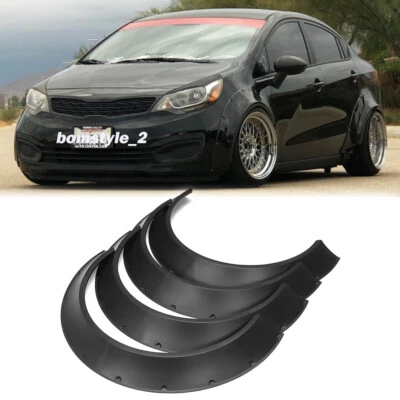 Kit de 4 arcos de rueda de carrocería extra anchos para guardabarros para Kia Rio 2001-2022 80 mm Foto 1 de 4