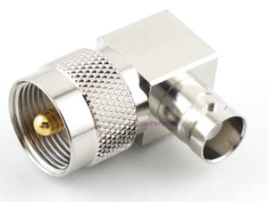 Conector adaptador coaxial UHF macho a BNC hembra 90 grados - vendedor de radioaficionados de EE. UU. - Imagen 1 de 1