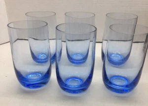 6 Vintage blaue Trinkgläser 10 oz - Bild 1 von 7