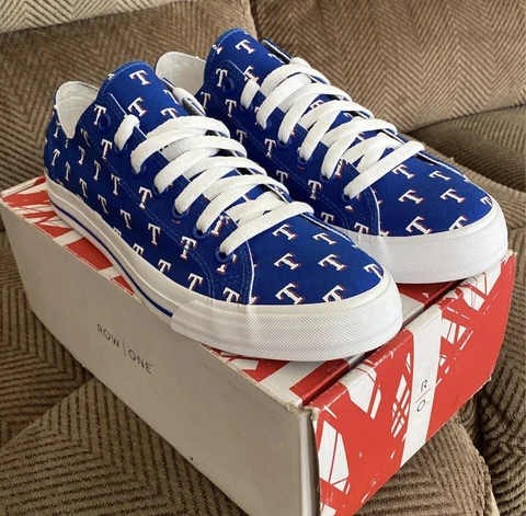Texas Rangers shoes blue size 9 Cover