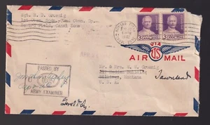CANAL ZONE 1942 CENSORED MILITARY COVER HOWARD FIELD TO BILLINGS MONTANA! - Picture 1 of 2