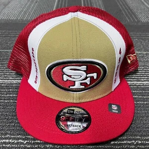San Francisco 49ers Lucky Stripes New Era 9FIFTY Truckermütze mit Netzrücken Druckknopflasche - Bild 1 von 5