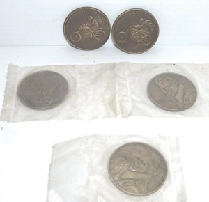 Moneda/medallón de bronce vintage 5 Evil Knievel The Last of the Gladiators 1972 - Imagen 1 de 6
