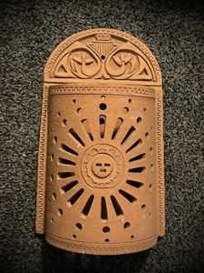 TERRY SLONAKER Terra Cotta SUN Wall Light Fixture Sconce Southwestern Pottery - Picture 1 of 20