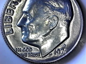 D Roosevelt 1971 Dime errores D.D.O. y R.P.M. Sin circular de juego como nuevo. # 1 - Imagen 1 de 13