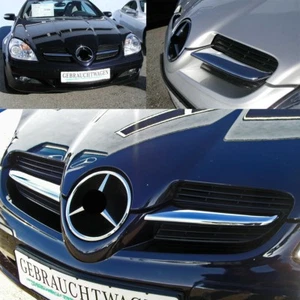 VERKLEIDUNG KÜHLERGRILLFINNEN FINNEN CHROM FÜR MERCEDES SLK R171 2004-2008 - Bild 1 von 6