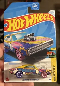 🔥Neu Hot Wheels '70 Dodge Charger R/T gelbe Version ~ HW Art Cars 2024 Autos - Bild 1 von 5