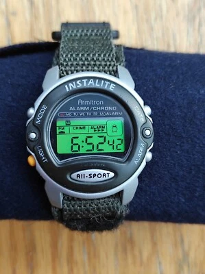 Armitron Instalite 40/6651 mens vintage digital hook and loop sports watch - image 1 of 4