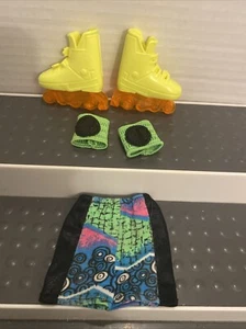 Vintage BARBIE KEN Neon Green SHORTS Rollerblades Pads ROLLERBLADE KEN 1991 - Picture 1 of 7