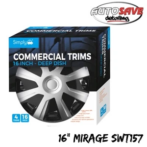 4x 16" MOTORHOME/VAN/CAMPER WHEEL TRIMS DEEP DISH FORD/PEUGEOT/FIAT SWT157 - Picture 1 of 1