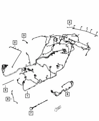 Genuine Mopar 2013 Dodge Charger Unified Body Wiring Harnesses 68155282AC - Image 1 of 1