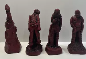 Zombies Dead People Castle Crimson Chess Pieces Display T4 - Picture 1 of 10