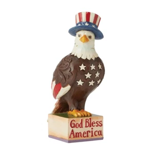 Jim Shore Freedom Reigns - Patriotic Bless America Eagle 6010561 NEW for 2022 Go - Picture 1 of 3