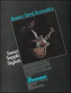 Guitarra semiacústica Lee Ritenour 1980 Ibanez Artist AS-100 impresión publicitaria - Imagen 1 de 3