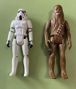 Set 2 - Vintage 1977 Kenner Star Wars Stormtrooper & Chewbacca Actionfiguren - Bild 1 von 12