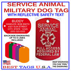 SERVICE ANIMAL MILITARY DOG TAG Engraved Personalized Made in USA $5.95 Shipped!