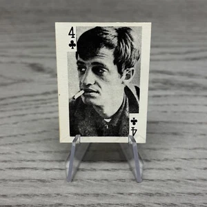 1969 Globe Imports Jean Paul Belmondo 4 Of Clubs Paper Card Minor Wear Actor - Picture 1 of 6