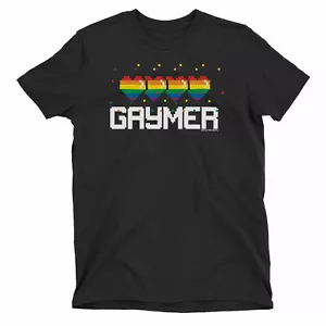 Camiseta GAYMER Para Hombre ORGÁNICA Algodón RAINBOW HEARTS Colores Jugador Mardi Gras LGBT - Imagen 1 de 3