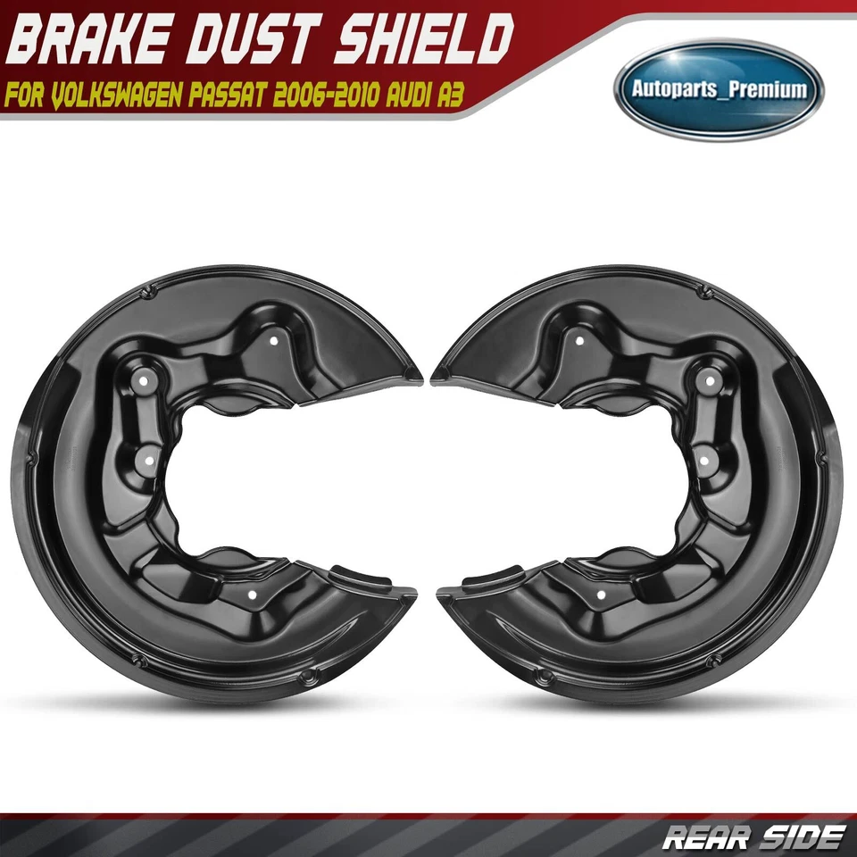 Protector antipolvo freno trasero izquierdo y derecho 2 piezas para Volkswagen Passat 2006-2010 Audi A3 Foto 1 de 4