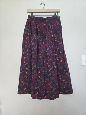 Falda plisada clásica de lana púrpura cachemira Richard Malcom vintage años 90 talla 8 otoño Foto 1 de 4