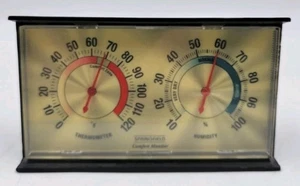 Springfield Table Top Comfort Monitor MCM Vintage Temperature Humidity Read - Picture 1 of 9