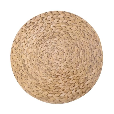 Natural 6 Round 13" Disposable Paper Charger Plates Woven Rattan Design Party - Image 1 of 4