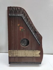 Ancien Cithare -21 cordes,  Gitarr Zither Plusieurs Photos Instruments A Cordes - Imagen 1 de 7