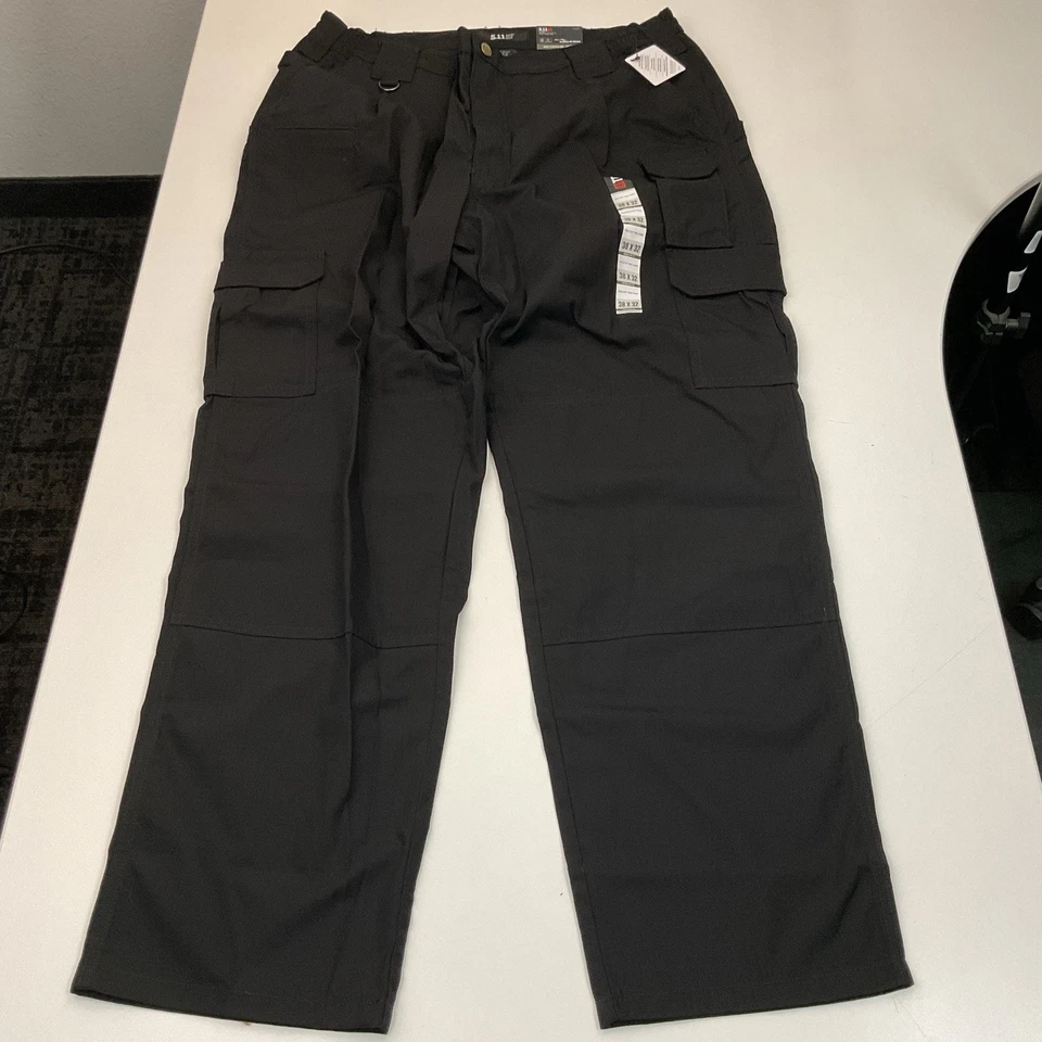 5.11 Men's 38x34 Black Flexlite Ripstop Tactical Straight Fit Work Pants 74273