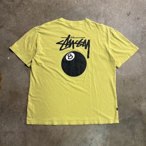 Camisa Stussy De Colección Para Hombres 2XL Amarilla Años 90 Remezclada Clásica 8 Pelotas Ocho Patín - Imagen 1 de 8