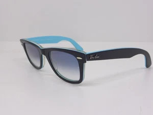 Ray-Ban Wayfarer RB 2140 1001/3F 47 Black Light Blue w/Blue Gradient lens RayBan - Picture 1 of 15
