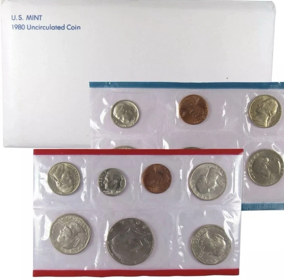 1980 Uncirculated Coin Set U.S Mint Original Government Packaging OGP - Image 1 of 1