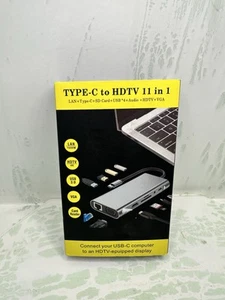 Type-C 11 in 1 Hub for Laptop/Desktop HDTV New Free Shipping - Picture 1 of 2