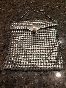 Vintage Silver Metal Mesh Chainmail Handbag Purse - Picture 1 of 6