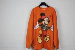 Disney Mickey Mouse Sweatshirt Damen Small Vintage Style Orange Grafik - Bild 1 von 7