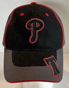 Gorra de béisbol ajustable Philadelphia Phillies Blackout Liberty Bell negra gris - Imagen 1 de 7