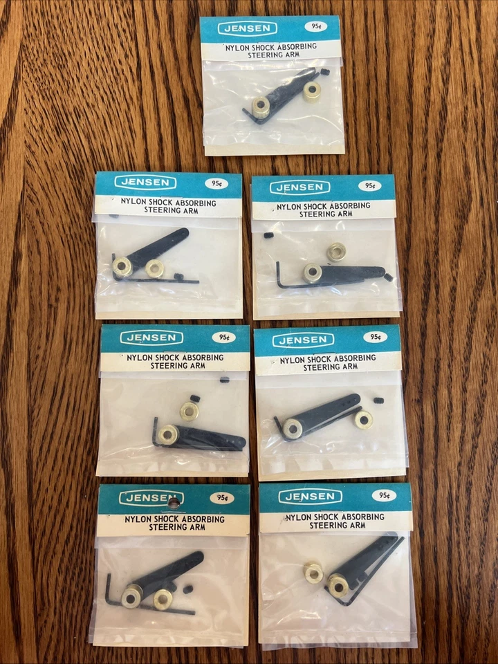 7 Jensen 1-1/4" Nylon Shock Absorbing Steering Arm Assembly NOS RC Airplane - Image 1 of 4