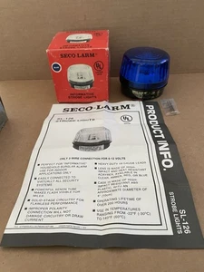 Vintage SECO-LARM SL-126 Blue Strobe Light w/ Box - Picture 1 of 9