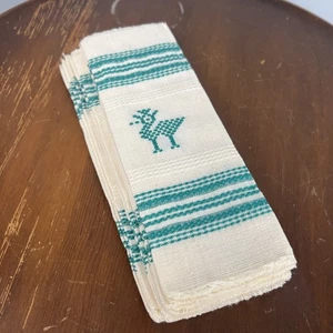 10 tovaglioli in tessuto ricamato vintage nuovi - Foto 1 di 7