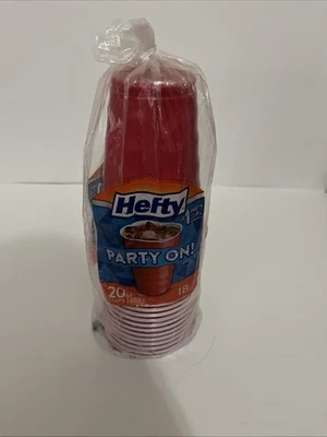 Fuertes tazas de plástico rojo para fiesta, 20 tazas desechables para 18 OZ, ¡con frases! Foto 1 de 3