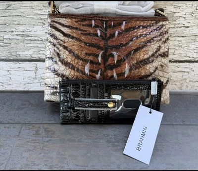 Cartera Brahmin Lorelei Feline Hermosa Cuero Genuino Con Brahmin Negra CC NUEVA CON ETIQUETAS Foto 1 de 4