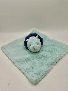 Parents Choice Blue Triceratops Lovey Dinosaur Satin Security Blanket 12” X 12” - Picture 1 of 6