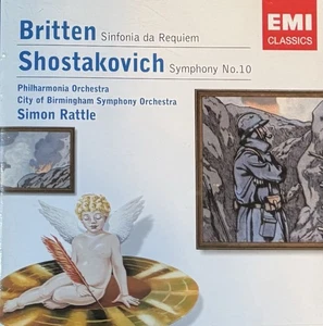Britten—Sinfonia da Requiem/Shostakovich—Symphony No. 10 (Rattle). CD - Bild 1 von 2