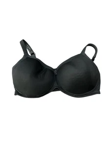 Amoena Lara Mastectomy Bra 38 D Black Wire Free Seamless T-Shirt Bra Intimate - Picture 1 of 9