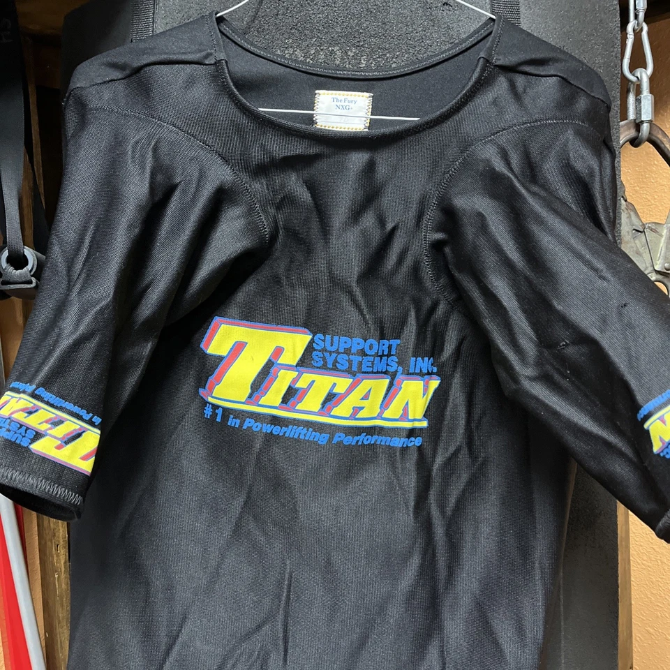 Titan Fury NXG+ Bench Shirt Size 38 Black & Red (LU) Discontinued Color Combo! - Image 1 of 4